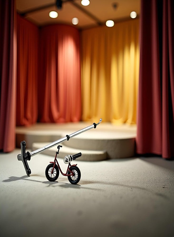 Tustao Black Dollhouse Decoration Accessories Mini Instruments,Tiny Microphone1:12 Dollhouse Miniature Scene Model Microphone with Stand Play Toy,Decortion,Dollhouse Furniture,Doll's Microphone (90 x 18mm) - Image 5